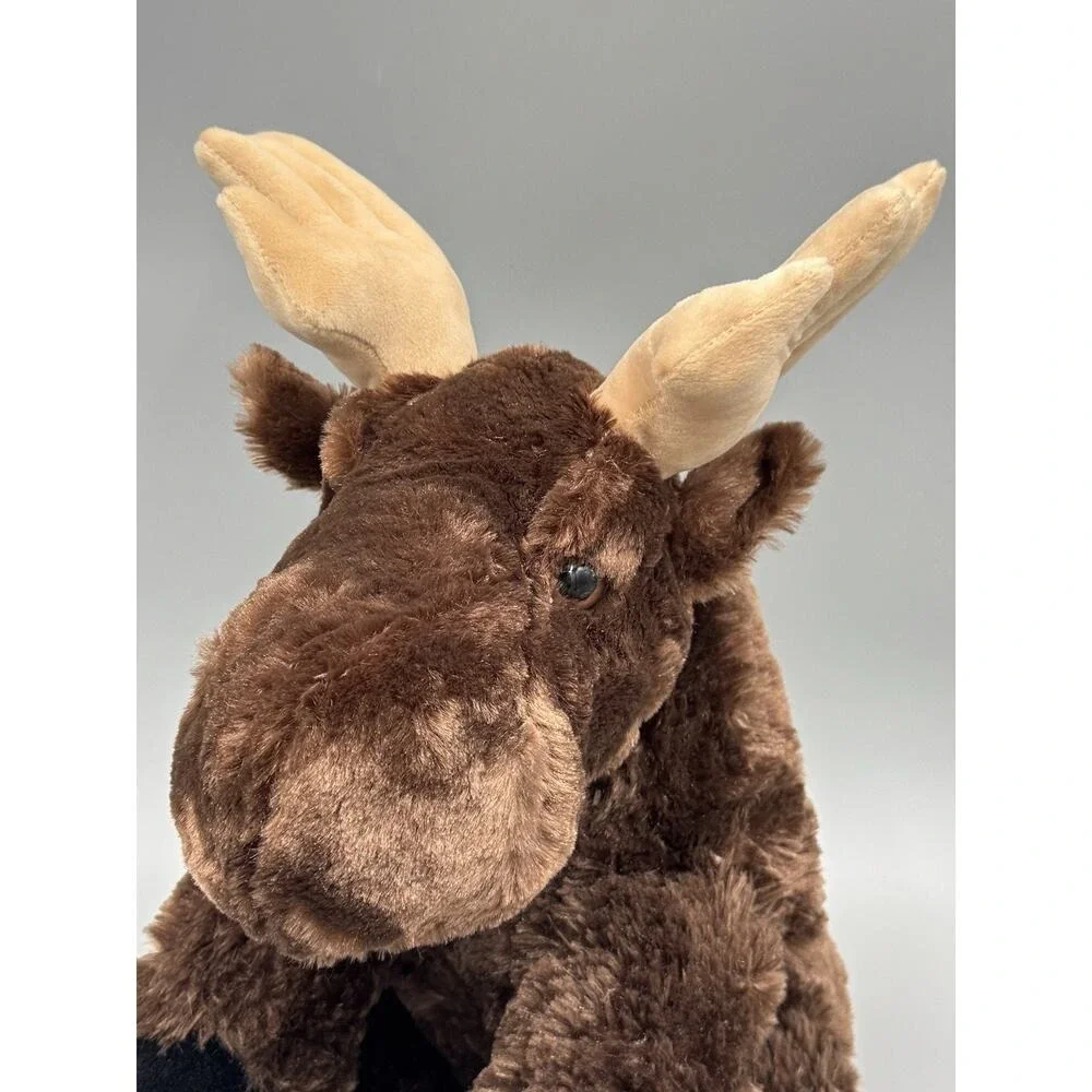 Adventure Planet Brown Moose Reindeer Sitting Plush 15
